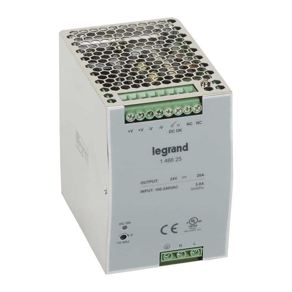 Legrand - Alimentation stabilisée à découpage monophasée 100-240V~/sortie 24V= - 480W