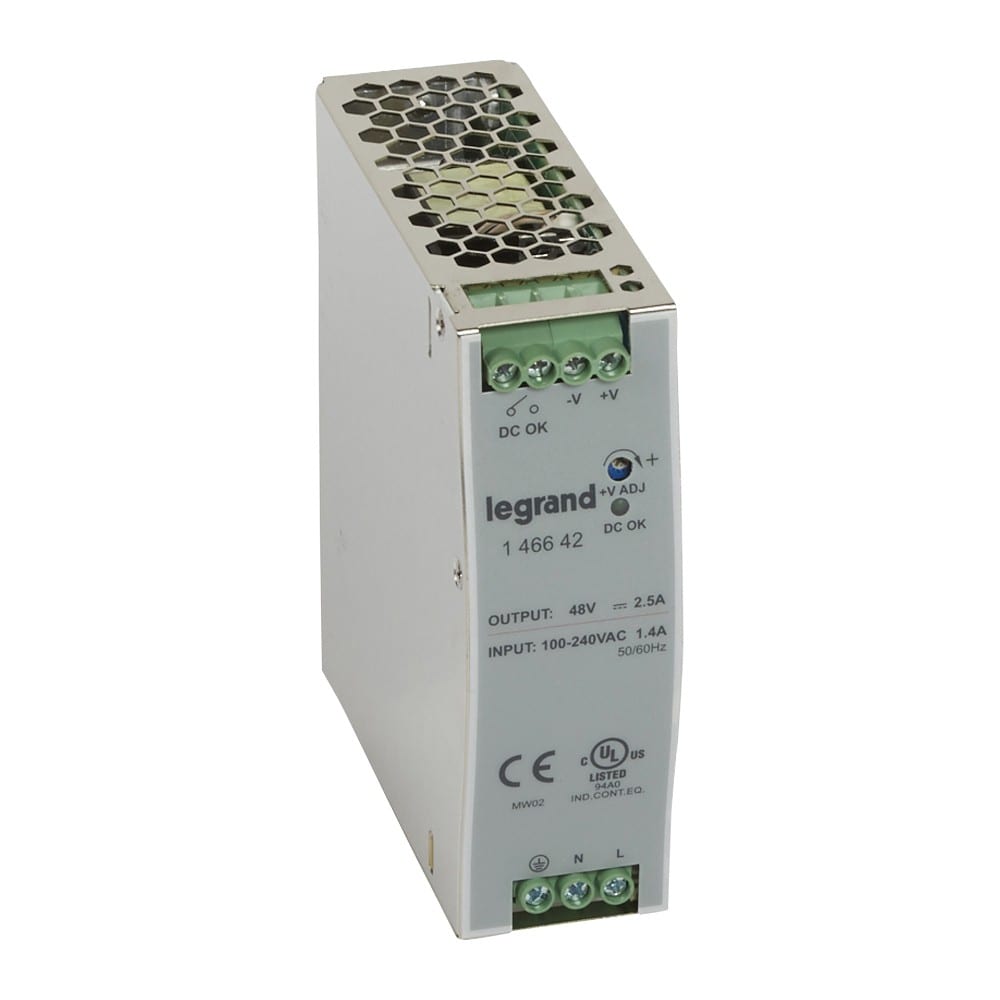 Legrand - Alimentation stabilisée à découpage monophasée entrée 100-240V~/sortie 48V= 120W
