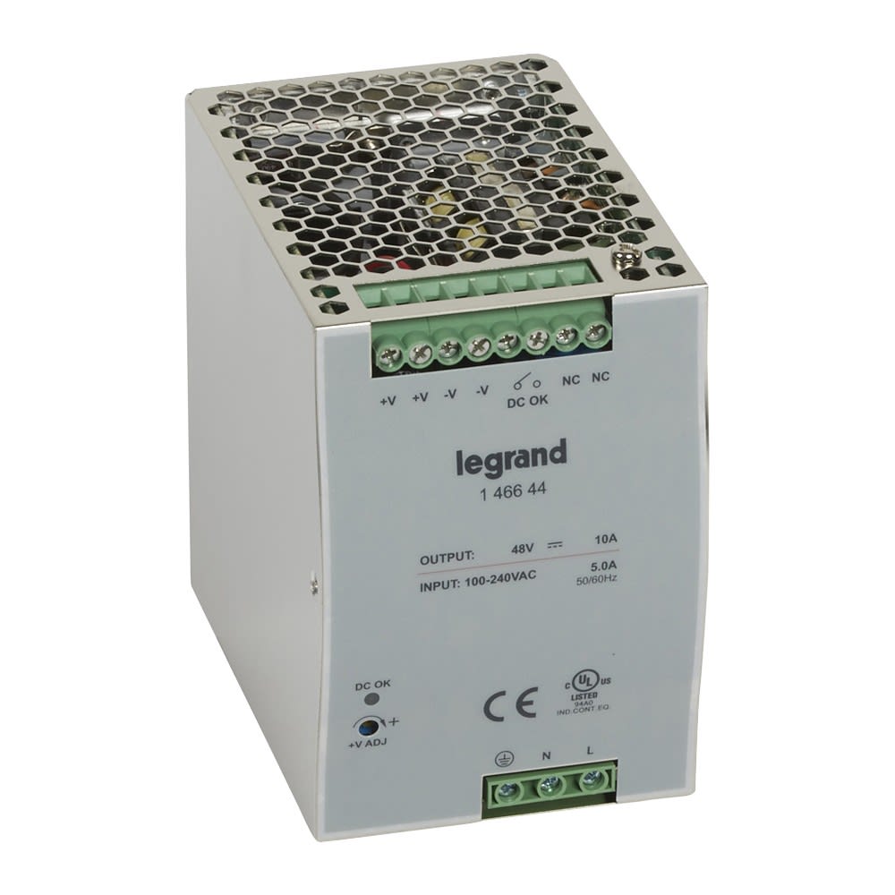 Legrand - Alimentation stabilisée à découpage monophasée 100-240V~/sortie 48V= - 480W