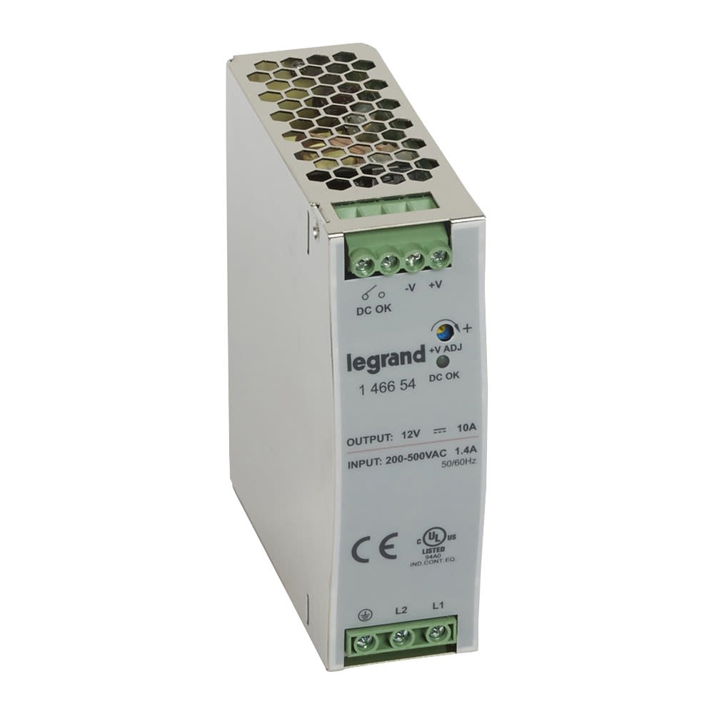 Legrand - Alimentation stabilisée à découpage mono/bi - 120-480 W - sortie 12 V= - 120 W