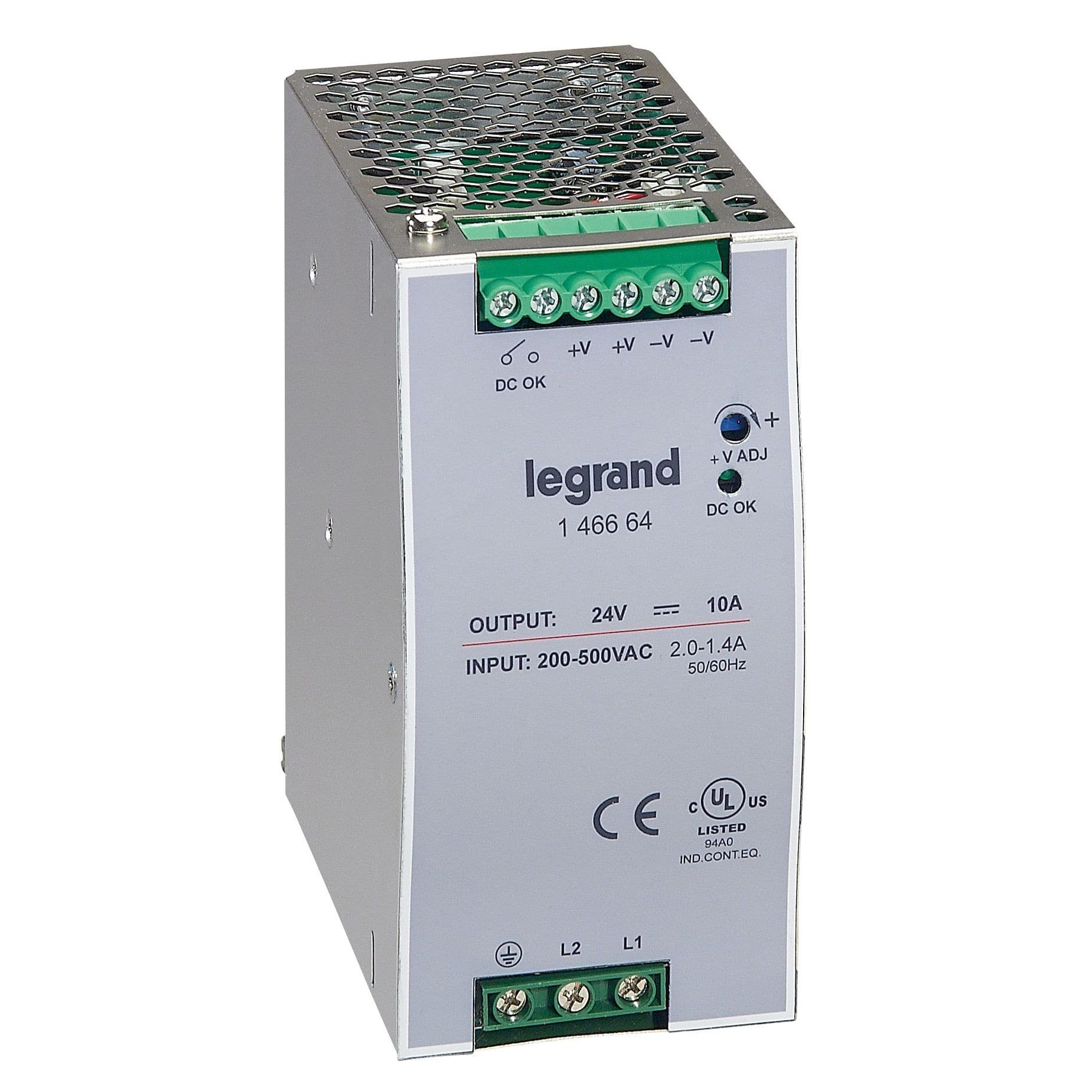 Legrand - Alimentation stabilisée à découpage mono/bi - 120-480 W - sortie 24 V= - 240 W