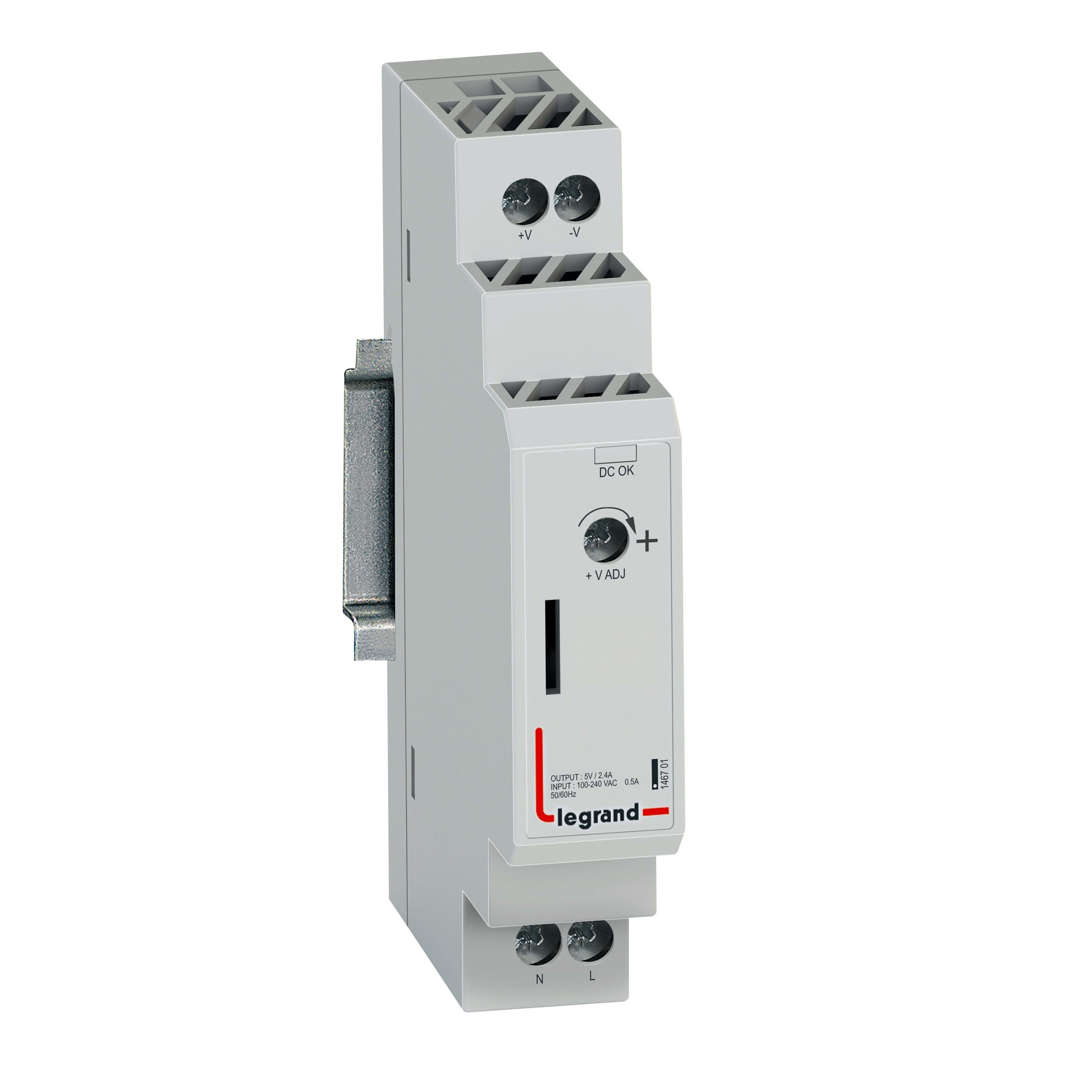 Legrand - Alimentation à découpage mono - alim 100-240 V~ - 5 V= / 12 W / 2.4 A