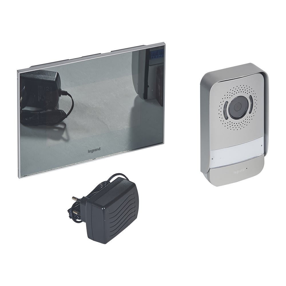 Legrand - Kit portier visiophone avec interphone et écran miroir 7pouces