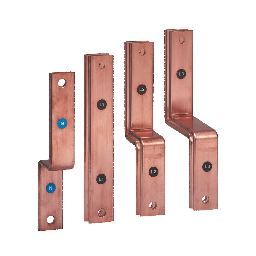 Legrand - Barres cuivre pliées/percées racc aval DPX31600 fixe - jeu barre alu XL34000