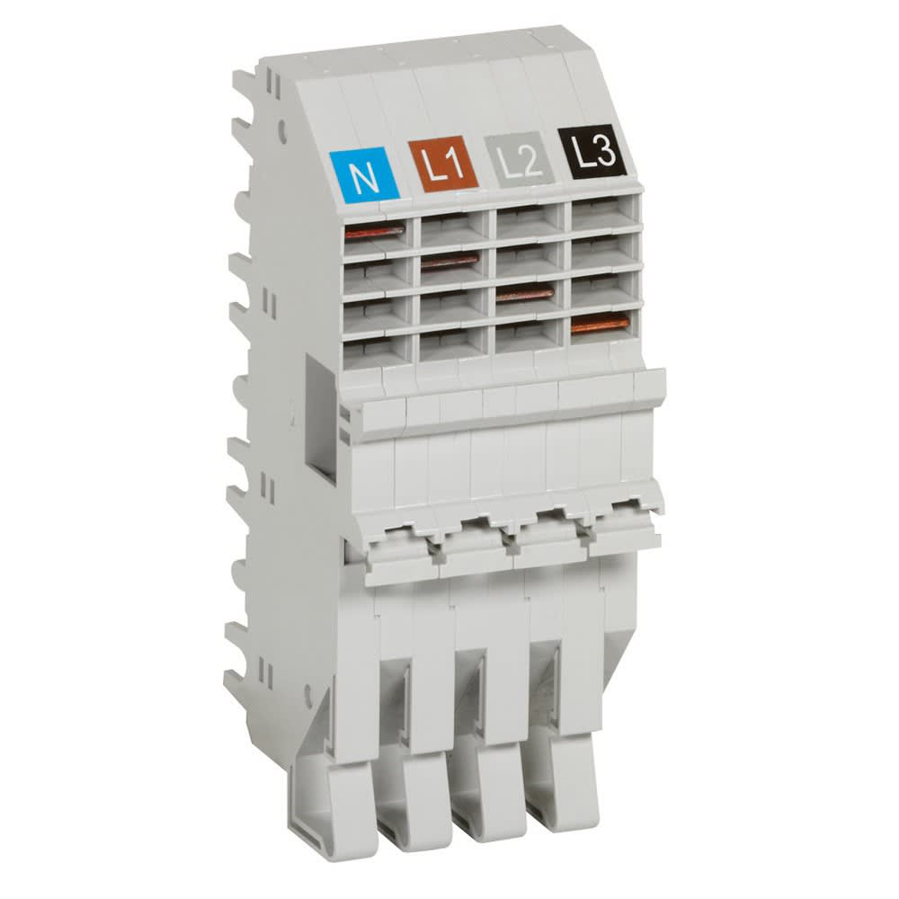 Legrand - Base support plug-in HX3 répartition horiz - armoire XL3 des DX3 4P-1 mod/pôle