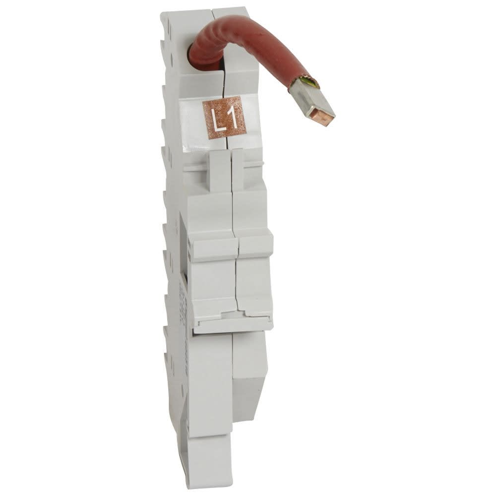 Legrand - Base support à fil HX3 400A - pour DX3 unipolaire 1,5 mod/pôle - Phase L1