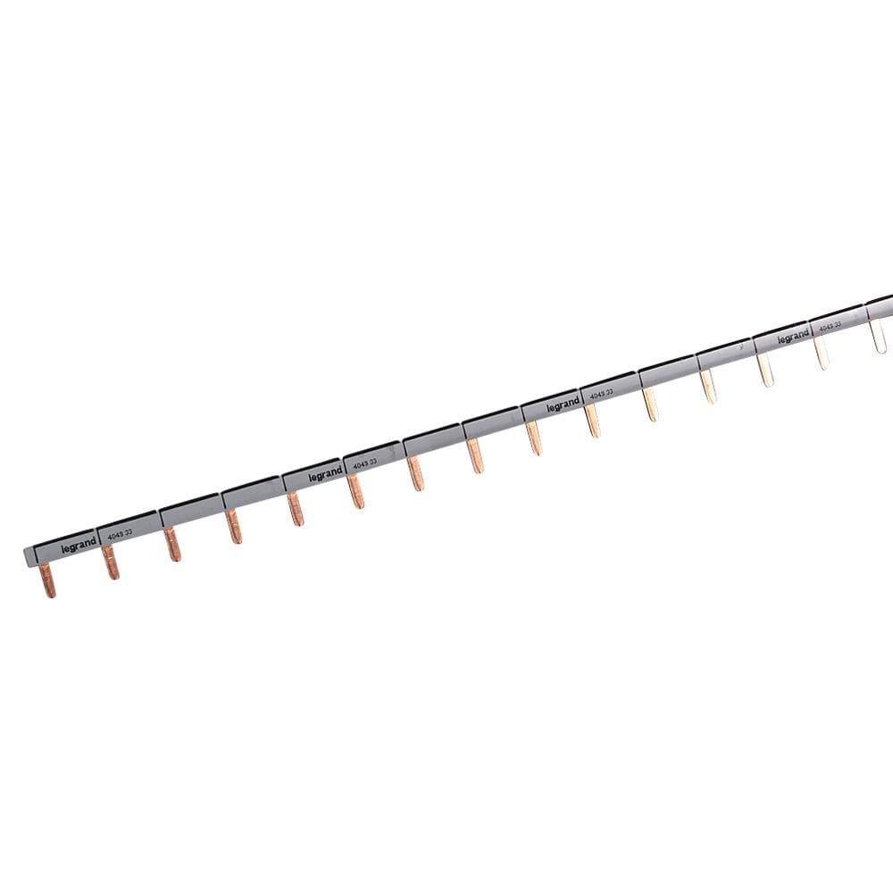 Legrand - Peigne d'alimentation HX3 - 1P - universel Ph + N - L.1m - entraxe dents 1,5 mod