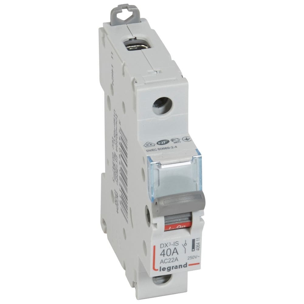 Legrand - Interrupteur-sectionneur DX3-IS 1P 250V~ - 40A - 1 module