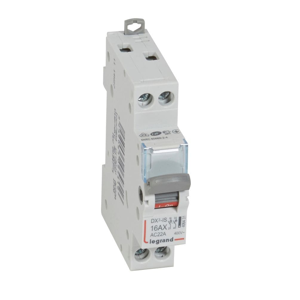 Legrand - Interrupteur-sectionneur DX3-IS 2P 400V~ - 16A - 1 module