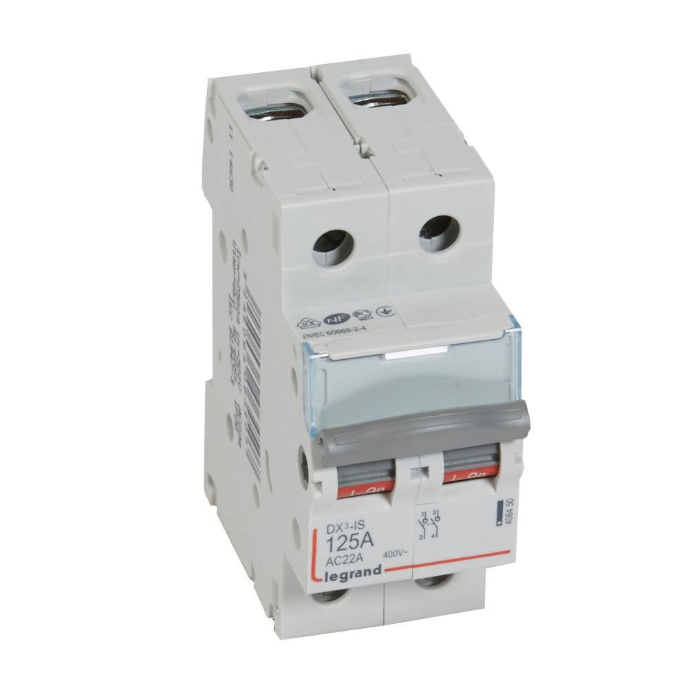 Legrand - Interrupteur-sectionneur DX3-IS 2P 400V~ - 125A - 2 modules