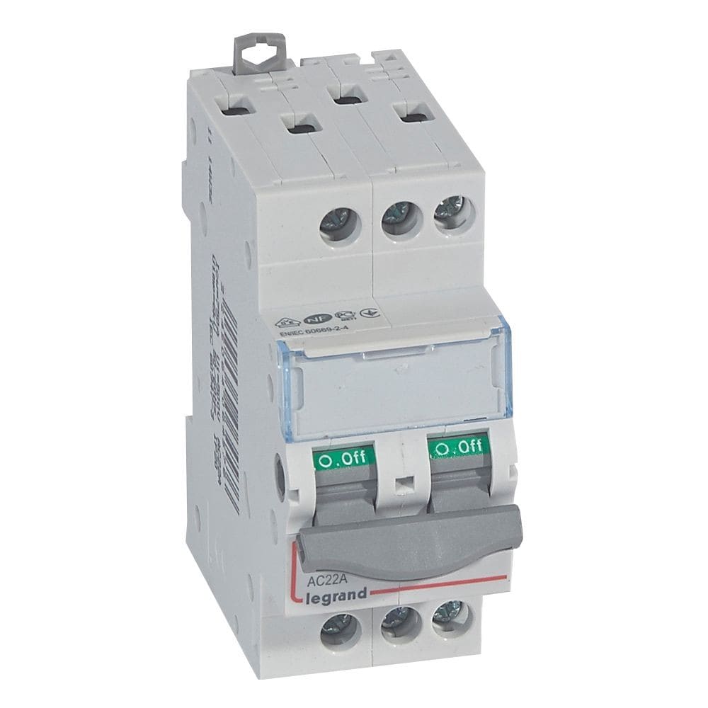 Legrand - Interrupteur-sectionneur DX3-IS 3P 400V~ - 20A - 2 modules