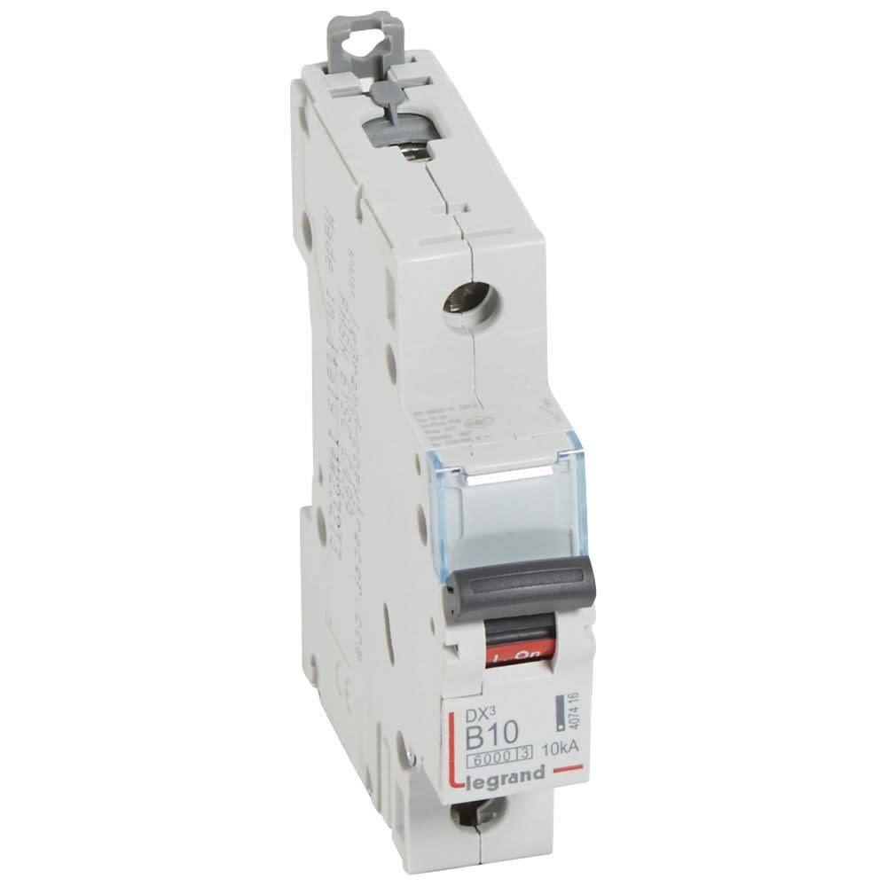 Legrand - Disj. DX36000 10kA arrivée haute/départ bas à vis 10A -courbe B -1 module