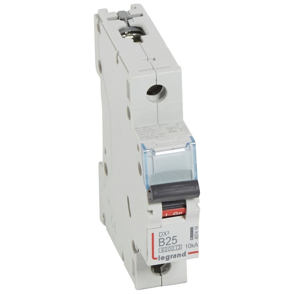 Legrand - Disj. DX36000 10kA arrivée haute/départ bas à vis 25A -courbe B -1 module