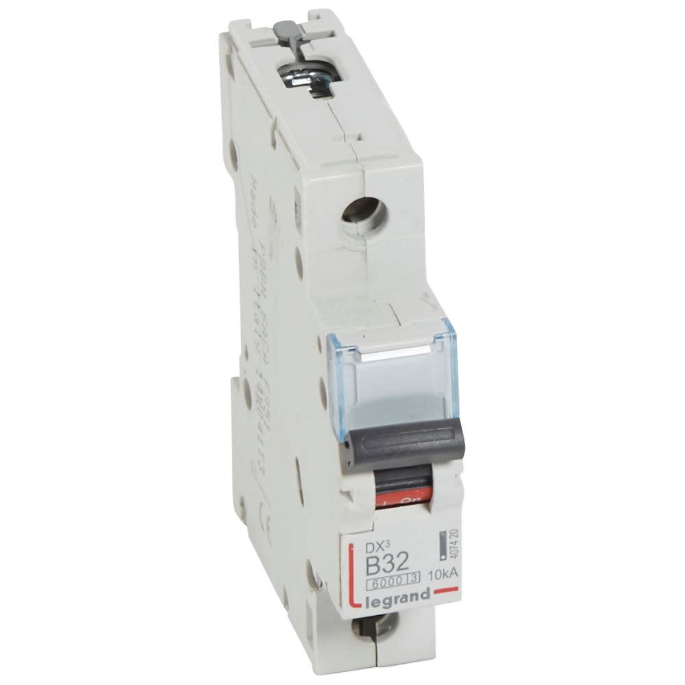 Legrand - Disj. DX36000 10kA arrivée haute/départ bas à vis 32A -courbe B -1 module