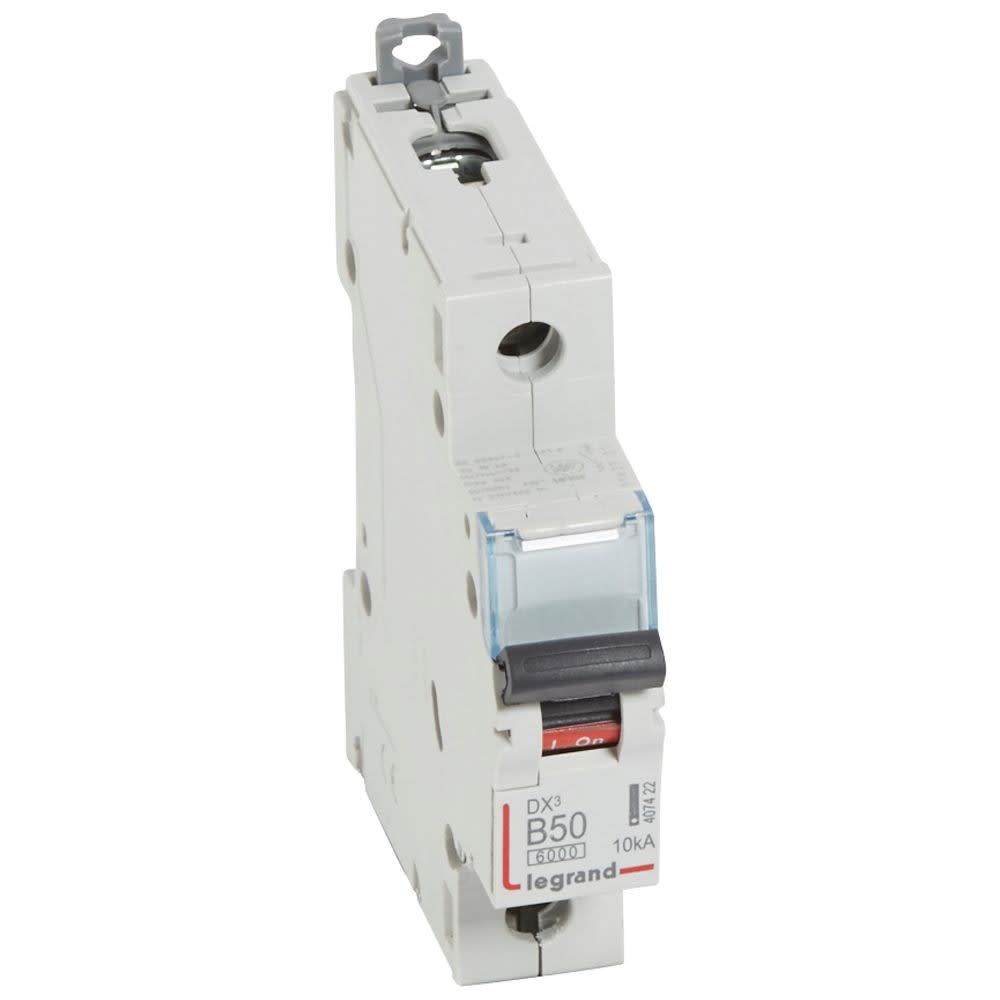 Legrand - Disj. DX36000 10kA arrivée haute/départ bas à vis 50A -courbe B -1 module