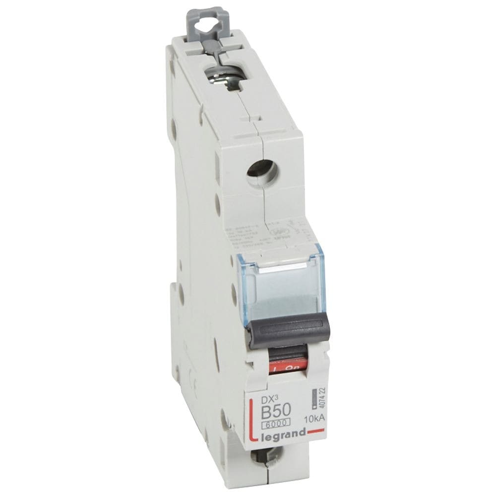 Legrand - Disj. DX36000 10kA arrivée haute/départ bas à vis 50A -courbe B -1 module