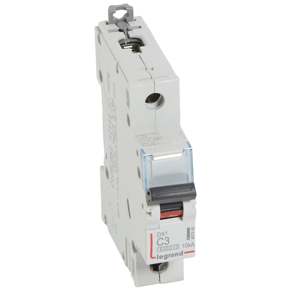 Legrand - Disjoncteur DX36000 10kA arrivée haute/départ bas vis 1P 3A courbe C - 1 mod