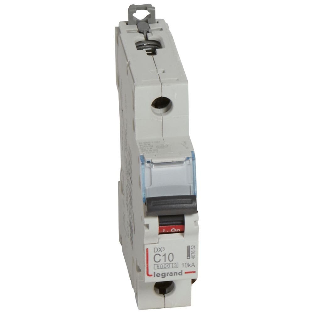 Legrand - Disj. DX3 6000kA 10kA arrivée haute/départ bas à vis 10A -courbe C -1 module