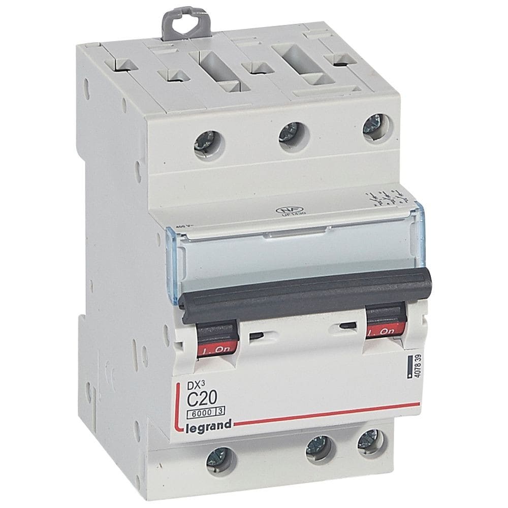 Legrand - Disjoncteur DX3 6000 -vis/vis-3P- 400V~-20A-courbeC-peigne HX3 opti 4P -3M