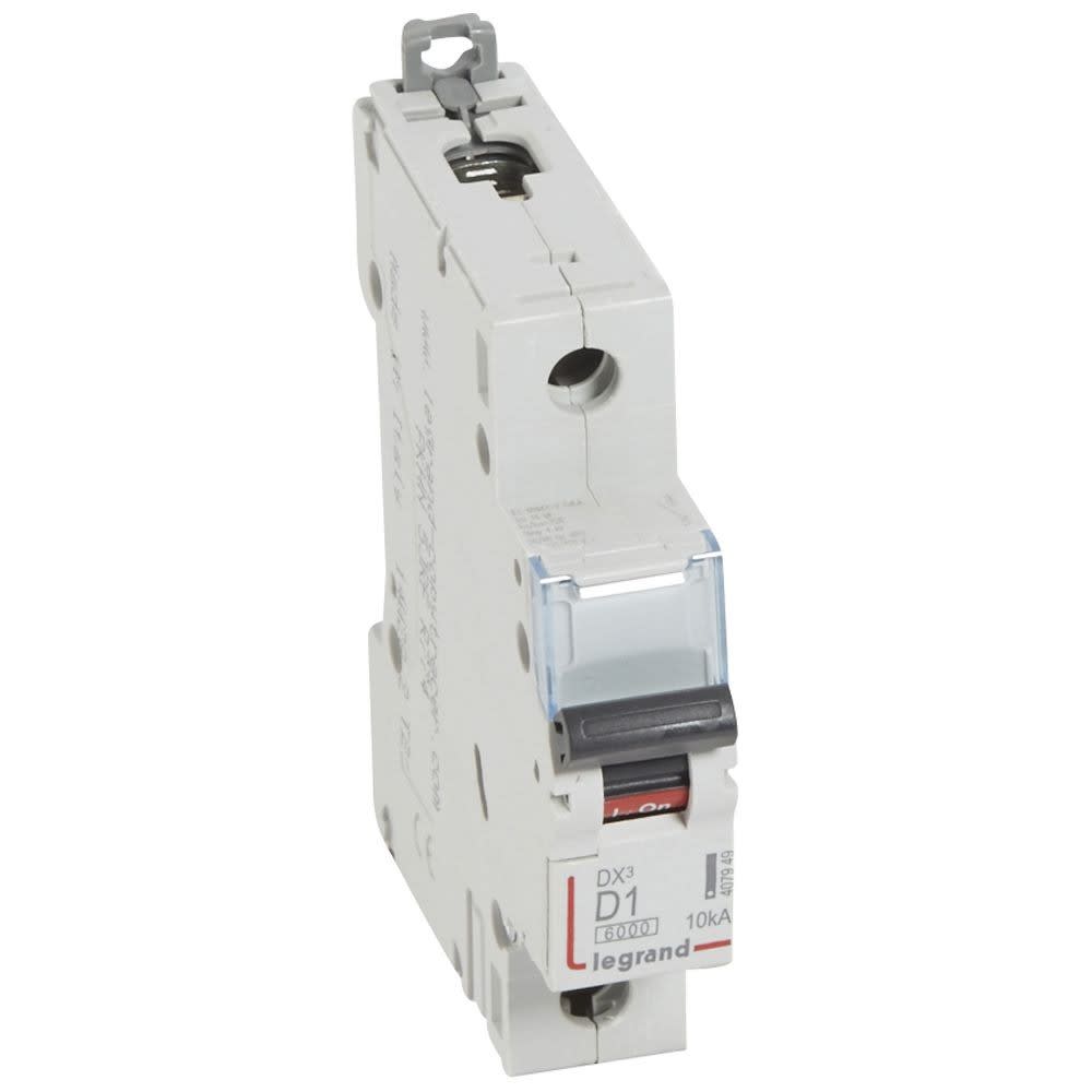 Legrand - Disjoncteur DX36000 10kA arrivée haute/départ bas vis 1P 1A courbe D - 1 mod