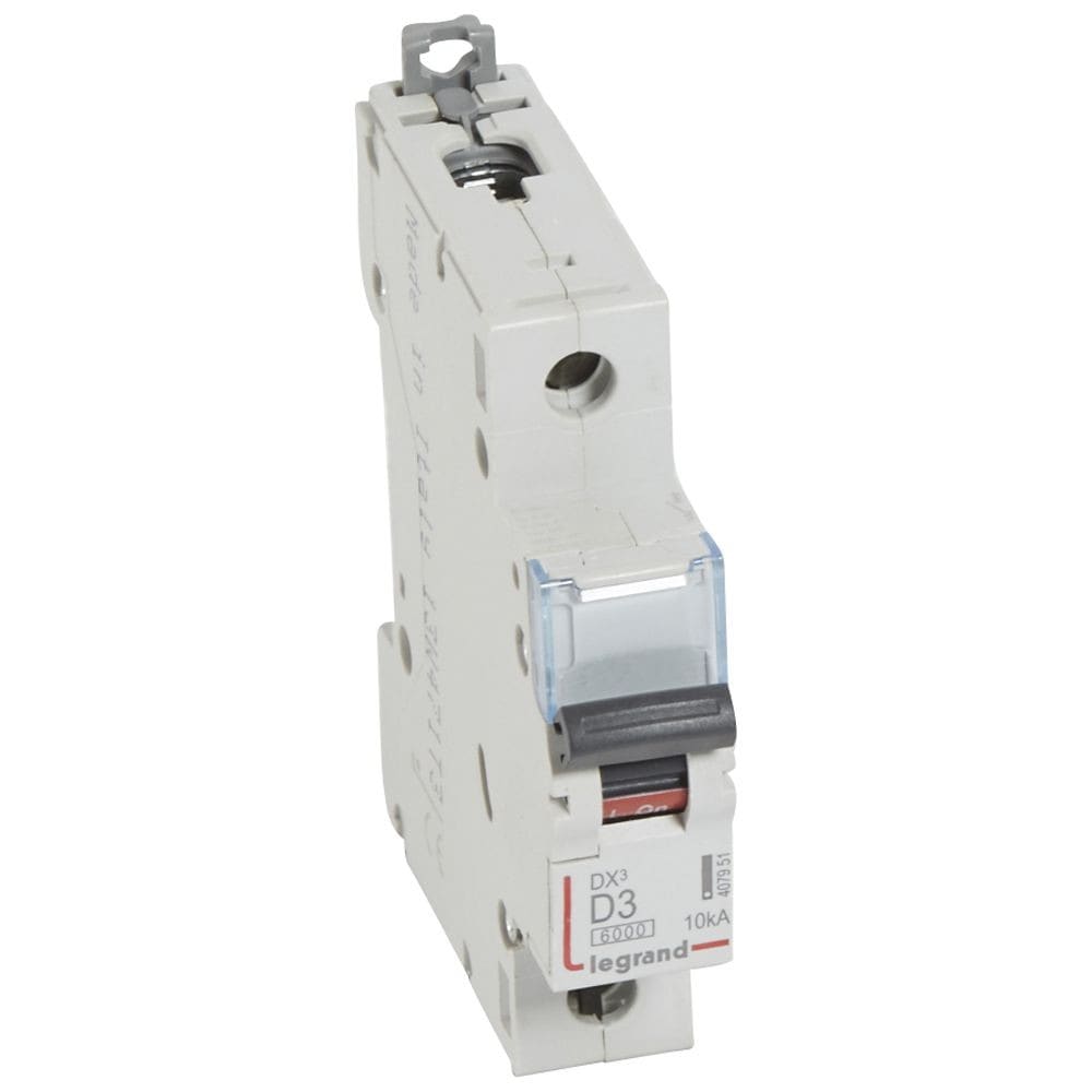 Legrand - Disjoncteur DX36000 10kA arrivée haute/départ bas vis 1P 3A courbe D - 1 mod