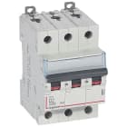 Legrand - Disjoncteur DX3 6000-vis/vis-3P-400V~-2A-10kA-courbe D-peigne HX3 trad 3P-3M