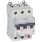 Legrand - Disjoncteur DX3 6000-vis/vis-3P-400V~-4A-10kA-courbe D-peigne HX3 trad 3P-3M