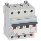 Legrand - Disjoncteur DX3 6000-vis/vis-4P-400V~-4A-10kA-courbe D-peigne HX3 trad 4P - 4M