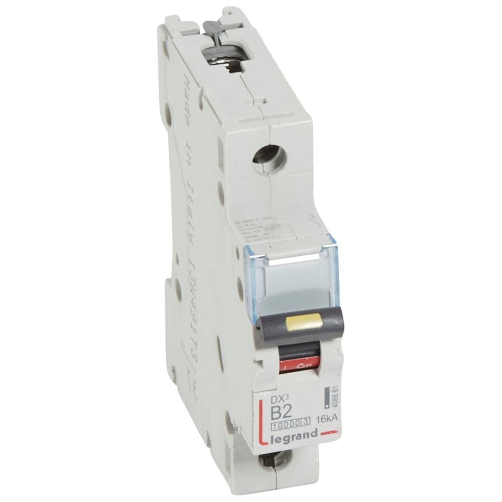 Legrand - Disjoncteur DX310000 16kA arrivée haute/départ bas vis 1P 2A courbe B - 1 mod