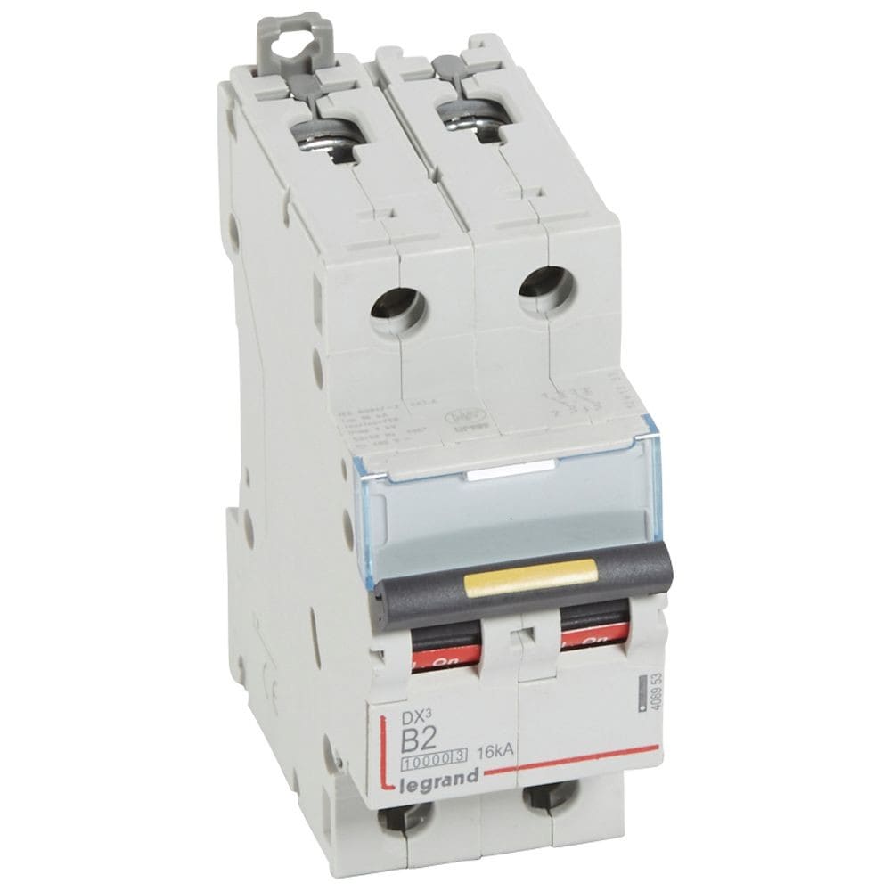 Legrand - Disj. DX3 1000kA 16kA arrivée haute/départ bas à vis 2A -courbe B -2 modules