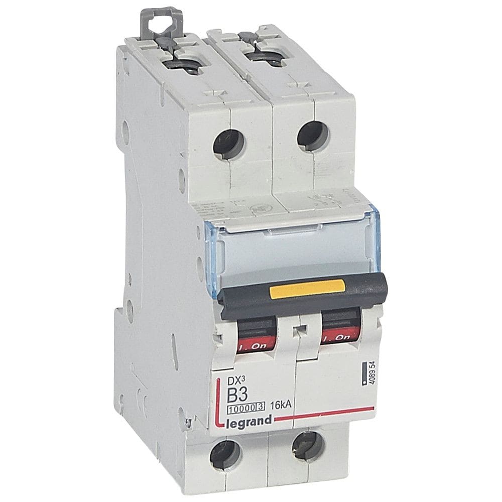 Legrand - Disj. DX3 1000kA 16kA arrivée haute/départ bas à vis 3A -courbe B -2 modules
