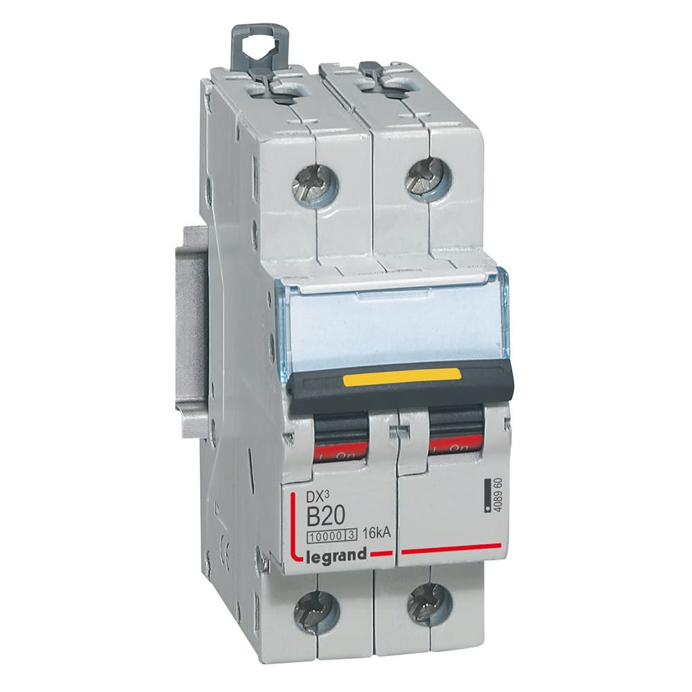 Legrand - Disj. DX3 1000kA 16kA arrivée haute/départ bas à vis 20A -courbe B -2 modules
