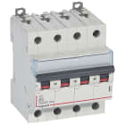 Legrand - Disjoncteur DX310000 16kA arrivée haute/départ bas vis 4P 6A courbe B - 4 mod