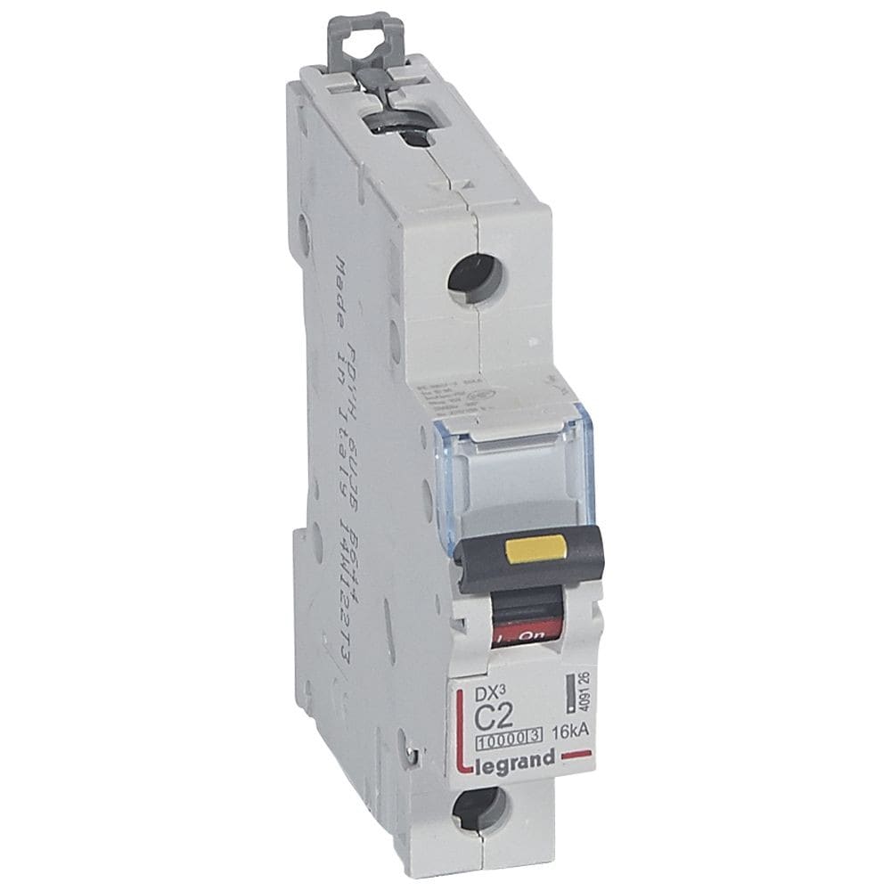 Legrand - Disjoncteur DX310000 16kA arrivée haute/départ bas vis 1P 2A courbe C - 1 mod