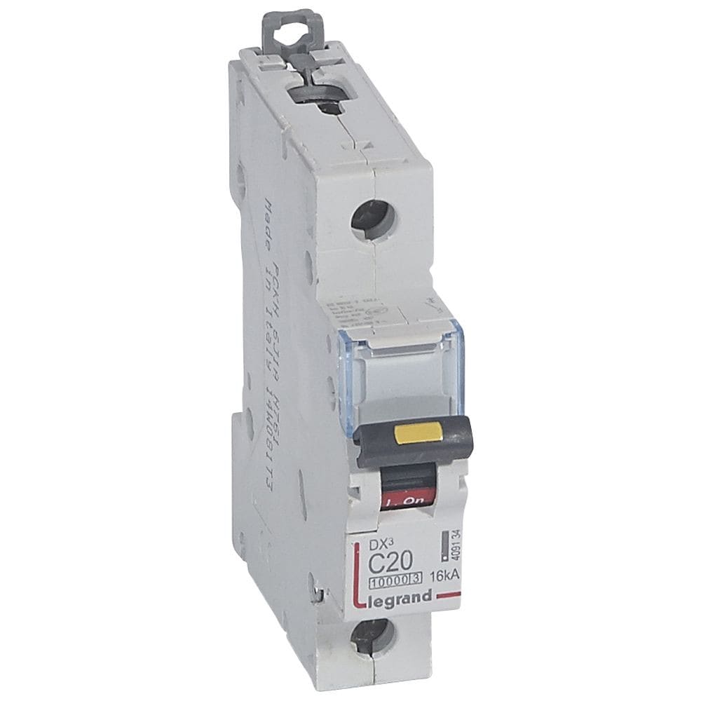 Legrand - Disj. DX3 1000kA 16kA arrivée haute/départ bas à vis 20A -courbe C -1 module