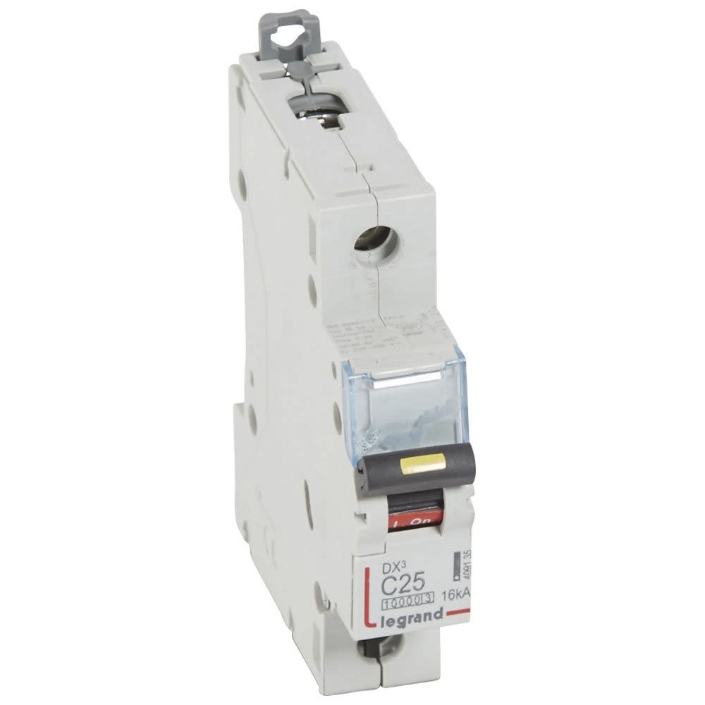 Legrand - Disj. DX3 1000kA 16kA arrivée haute/départ bas à vis 25A -courbe C -1 module
