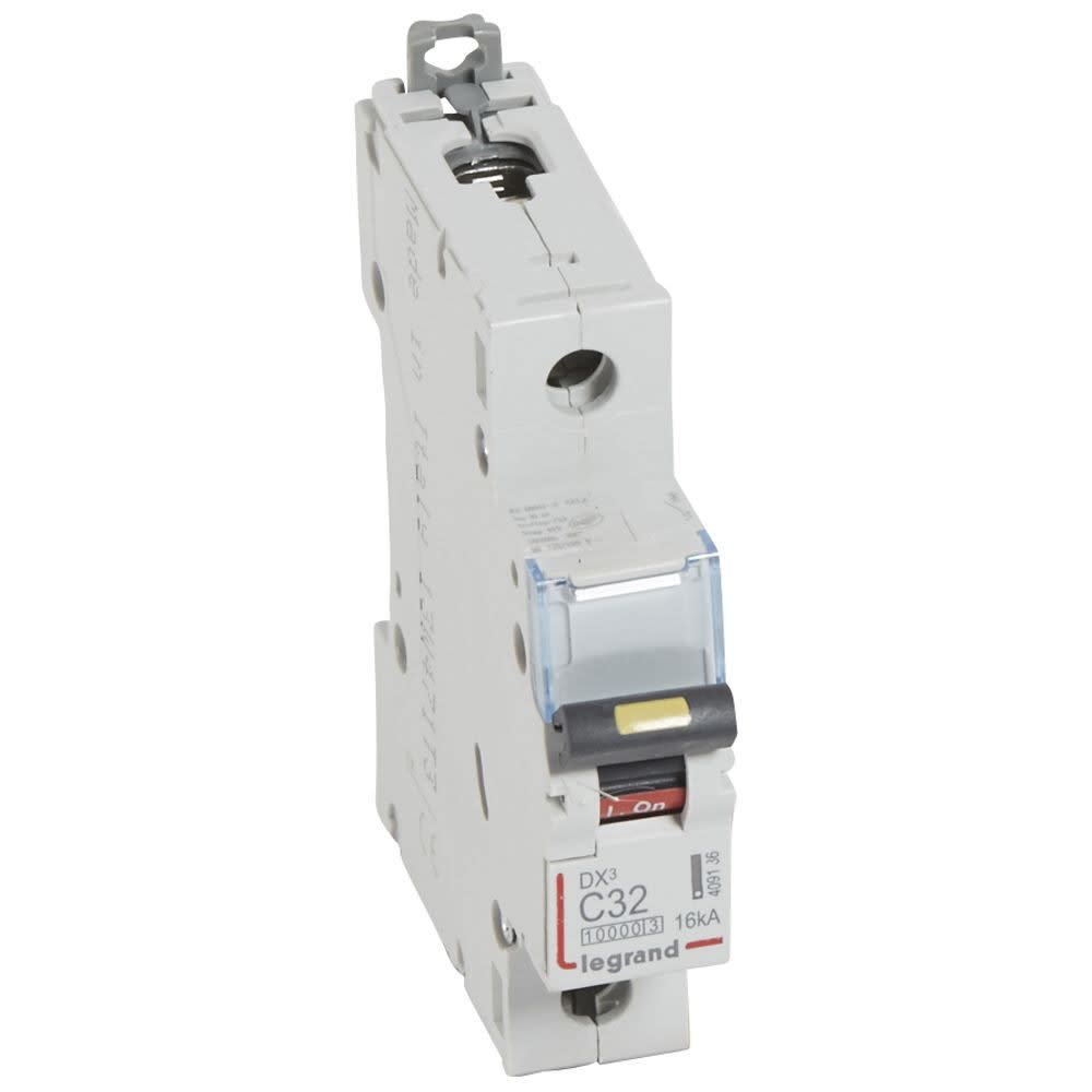 Legrand - Disj. DX3 1000kA 16kA arrivée haute/départ bas à vis 32A -courbe C -1 module