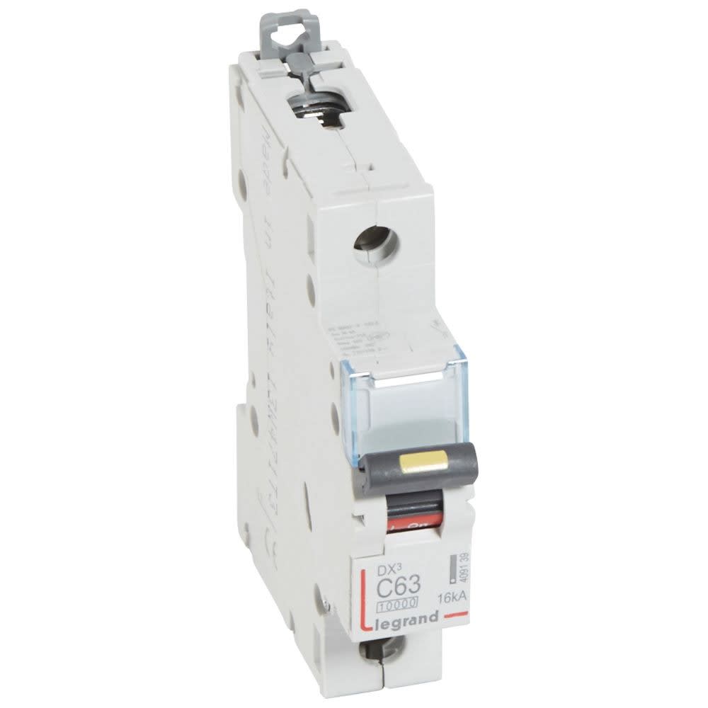 Legrand - Disj. DX3 1000kA 16kA arrivée haute/départ bas à vis 63A -courbe C -1 module