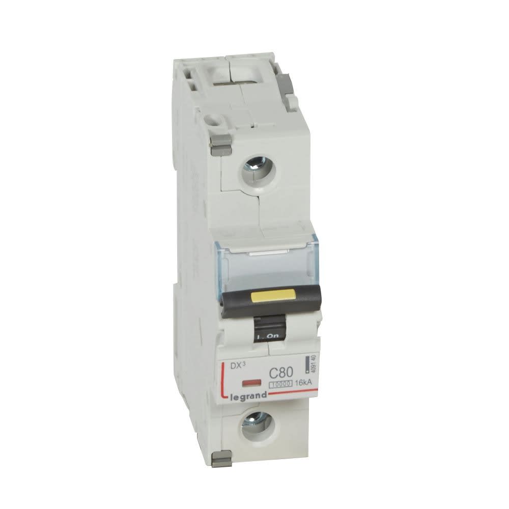 Legrand - Disj. DX3 1000kA 16kA arrivée haute/départ bas à vis 80A -courbe C -1,5M