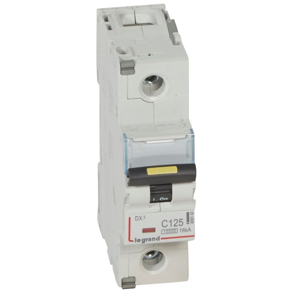 Legrand - Disjoncteur DX3 10000 - vis/vis - 1P - 230/400V~ - 125A - 16kA - courbe C - 1,5M