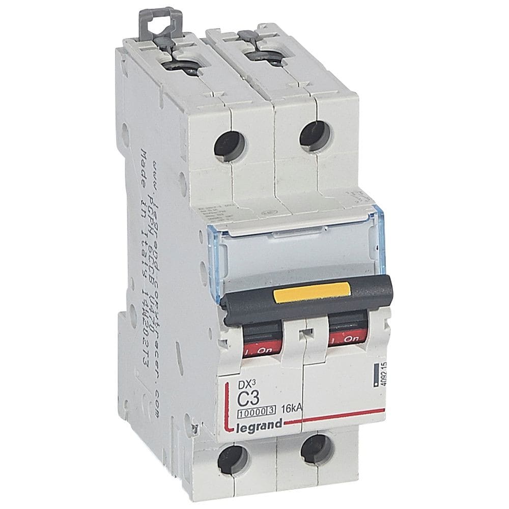 Legrand - Disj. DX3 1000kA 16kA arrivée haute/départ bas à vis 3A -courbe C -2 modules