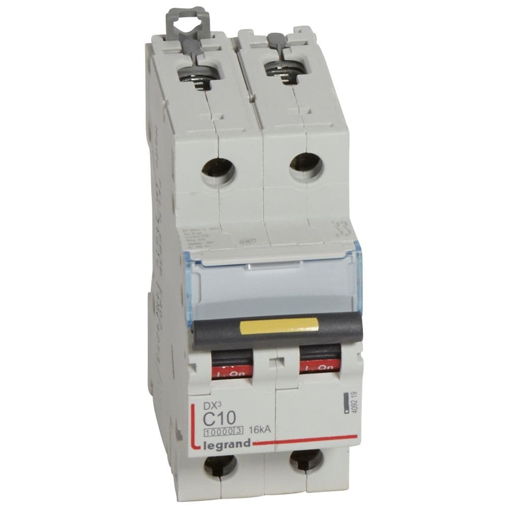 Legrand - Disj. DX3 1000kA 16kA arrivée haute/départ bas à vis 10A -courbe C -2 modules