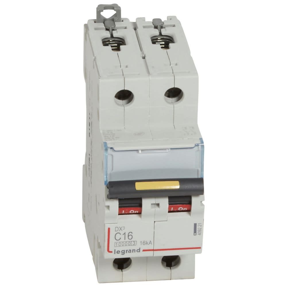 Legrand - Disj. DX3 1000kA 16kA arrivée haute/départ bas à vis 16A -courbe C -2 modules
