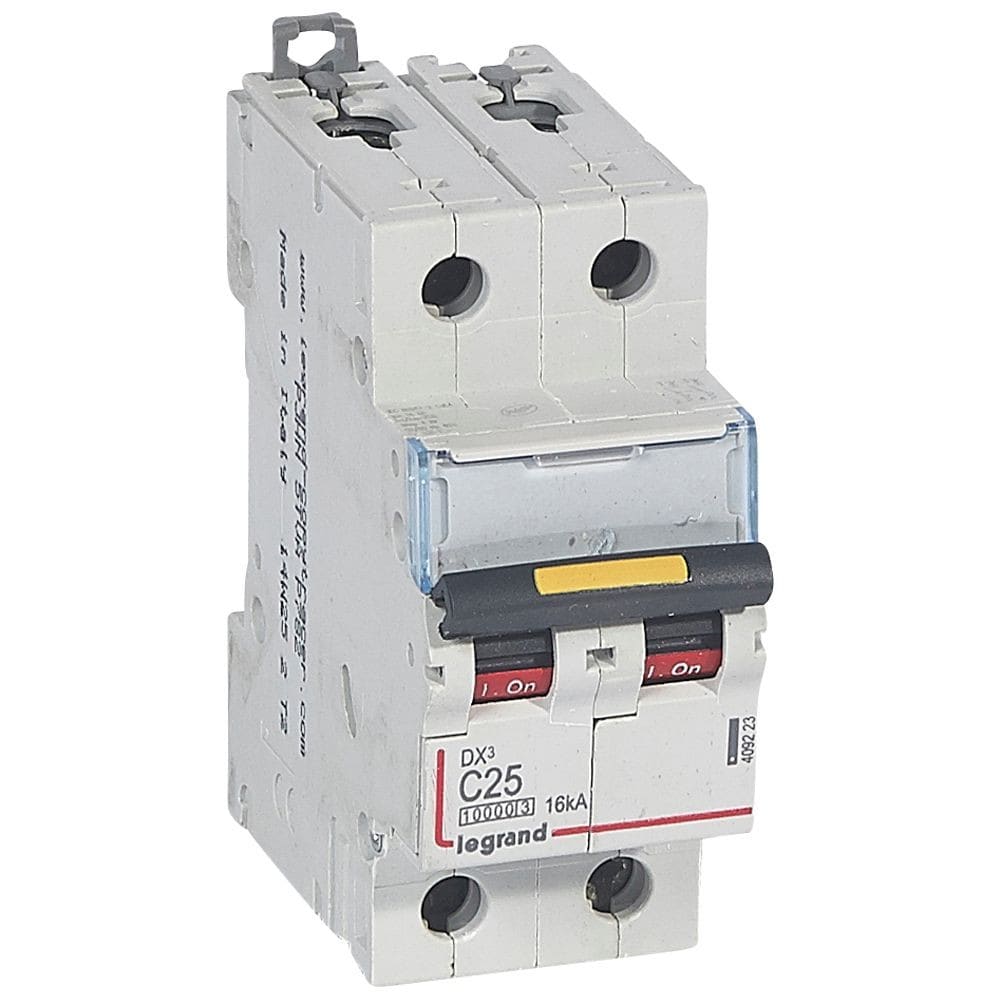 Legrand - Disj. DX3 1000kA 16kA arrivée haute/départ bas à vis 25A -courbe C -2 modules