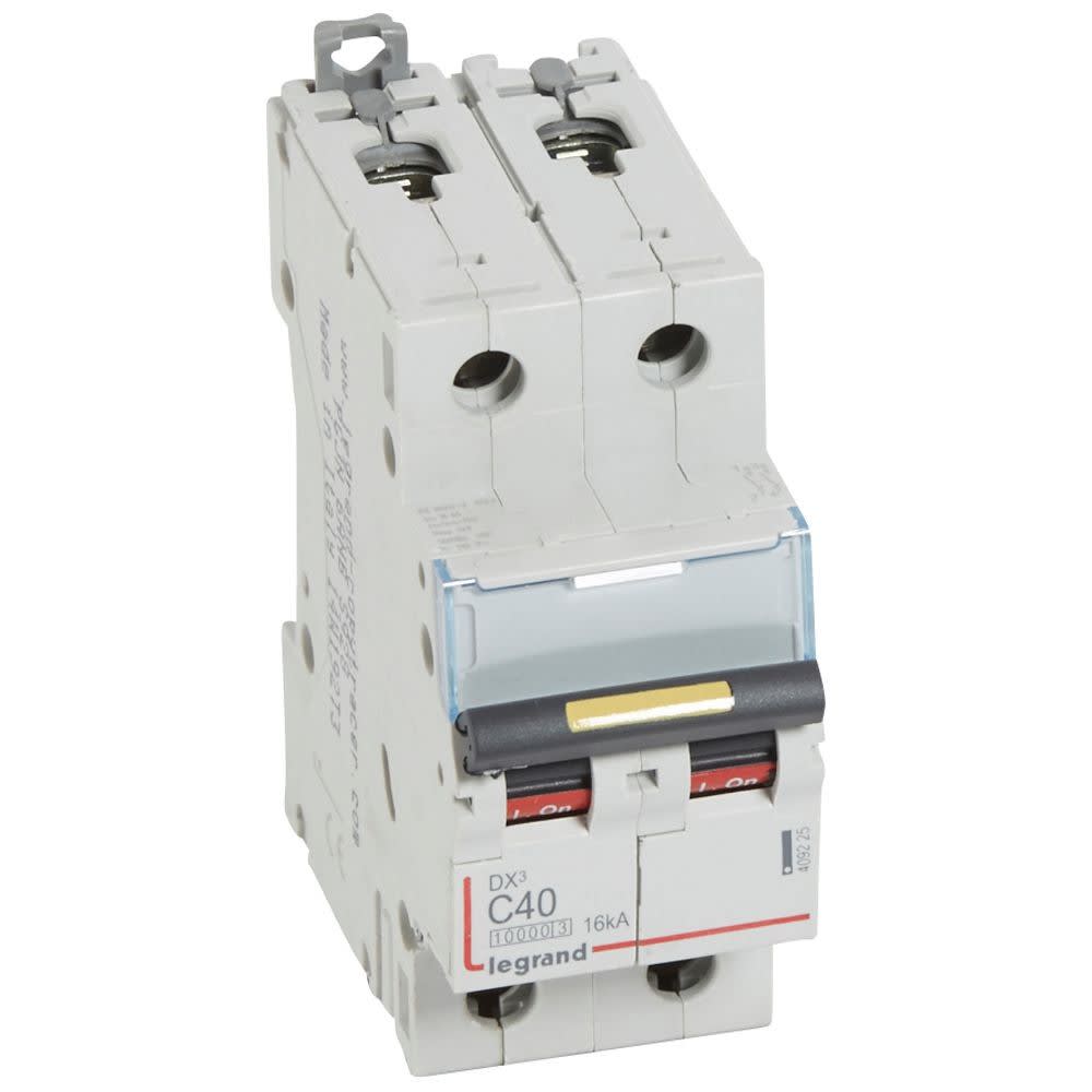 Legrand - Disj. DX3 1000kA 16kA arrivée haute/départ bas à vis 40A -courbe C -2 modules