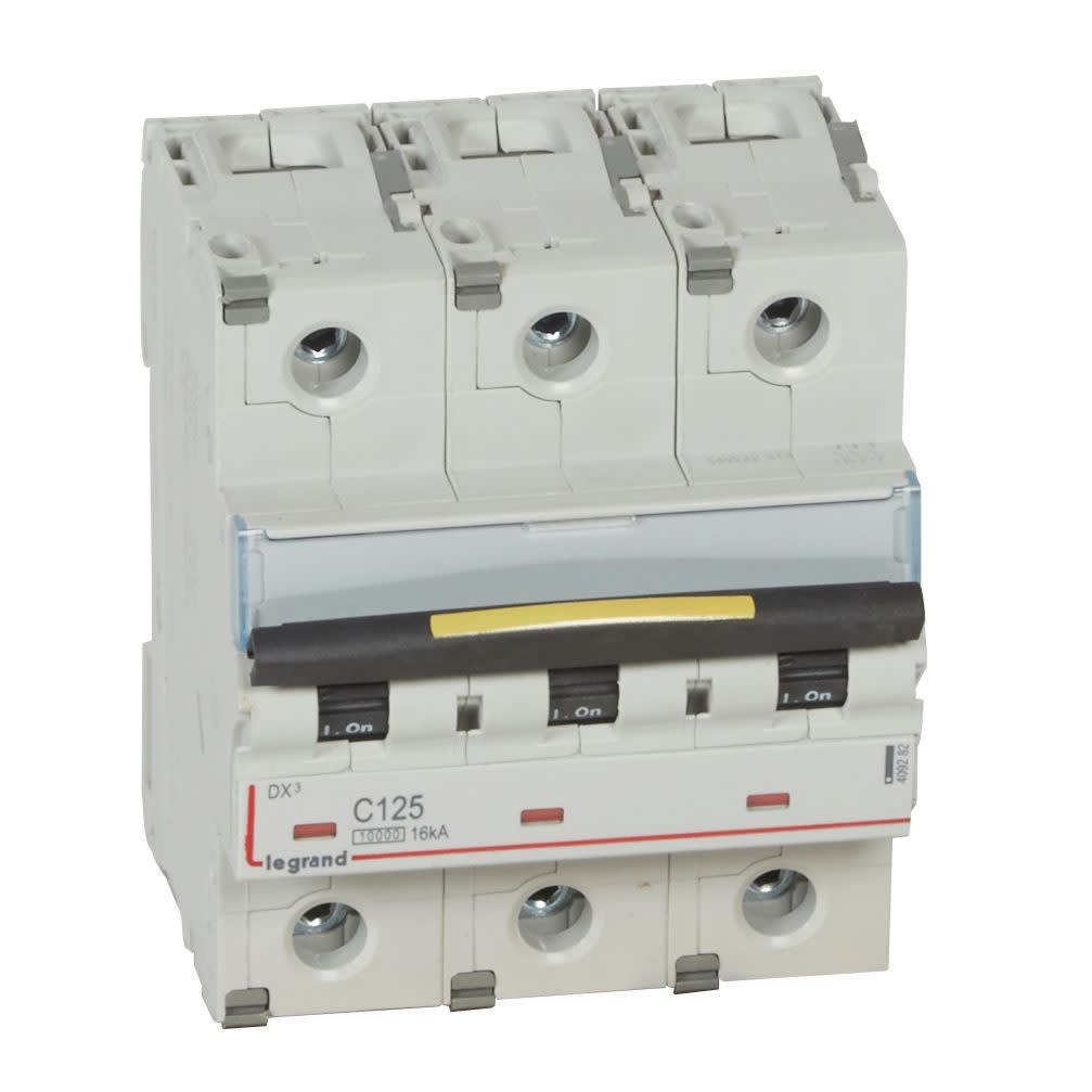 Legrand - Disjoncteur DX310000 16kA arrivée haut/départ bas vis 4P 125A courbeC 4,5modules