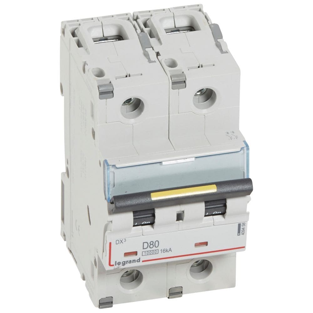 Legrand - Disj. DX3 1000kA 16kA arrivée haute/départ bas à vis 80A -courbe C -3 modules
