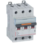 Legrand - Disjoncteur DX3 25kA arrivée haute/départ bas vis 3P 10A -courbe D - 3 mod