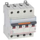 Legrand - Disjoncteur DX3 25kA arrivée haute/départ bas vis 4P 6A -courbe D - 4 mod