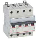 Legrand - Disjoncteur DX3 25kA arrivée haute/départ bas vis 4P 10A -courbe D - 4 mod